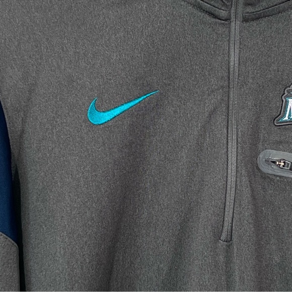 Nike Seattle Mariners Pull Over Half Zip Blue Grey Size M - Picture 4 of 11